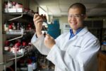 Alec Cristian in the lab